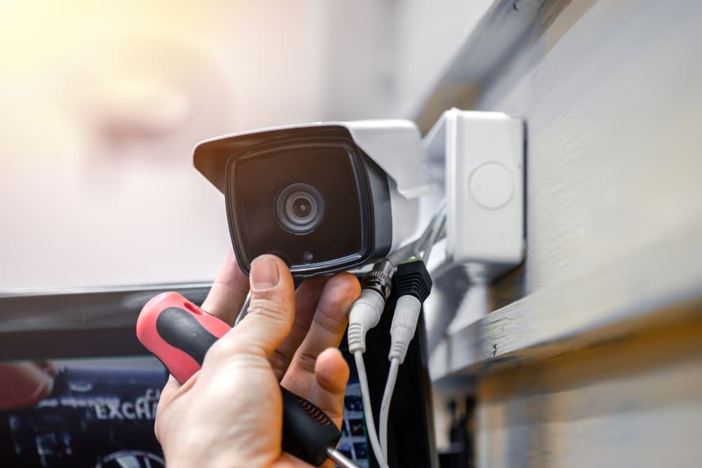 A Professional Installing CCTV Camera